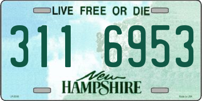 NH license plate 3116953