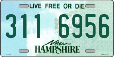 NH license plate 3116956