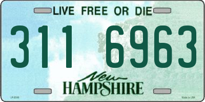 NH license plate 3116963