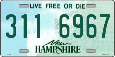 NH license plate 3116967