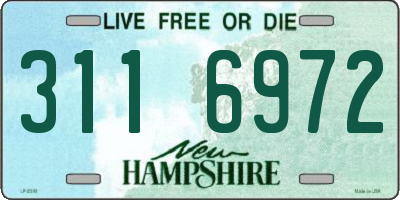 NH license plate 3116972