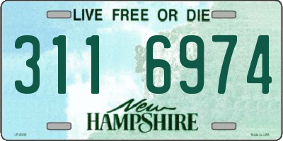 NH license plate 3116974