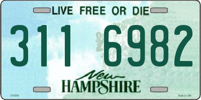 NH license plate 3116982