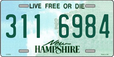 NH license plate 3116984
