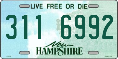 NH license plate 3116992