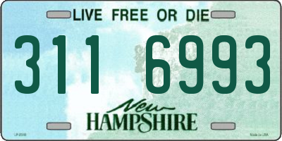 NH license plate 3116993