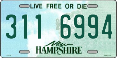 NH license plate 3116994