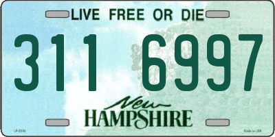 NH license plate 3116997