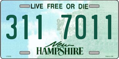 NH license plate 3117011