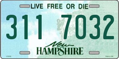 NH license plate 3117032