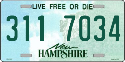 NH license plate 3117034
