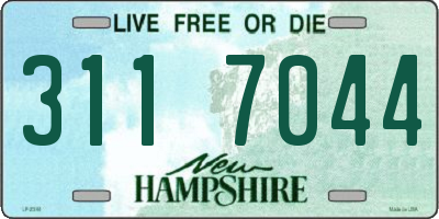 NH license plate 3117044