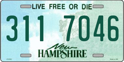 NH license plate 3117046