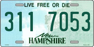 NH license plate 3117053