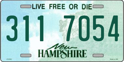 NH license plate 3117054