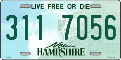 NH license plate 3117056