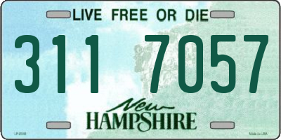 NH license plate 3117057