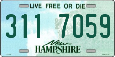 NH license plate 3117059