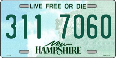 NH license plate 3117060