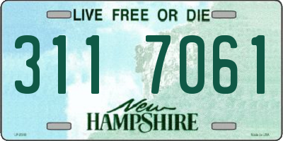 NH license plate 3117061