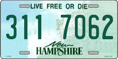 NH license plate 3117062