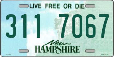 NH license plate 3117067