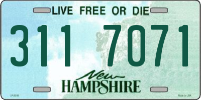 NH license plate 3117071