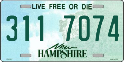 NH license plate 3117074