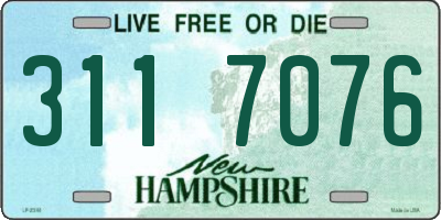 NH license plate 3117076