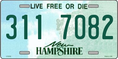 NH license plate 3117082