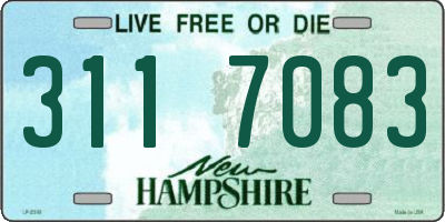 NH license plate 3117083