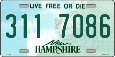 NH license plate 3117086