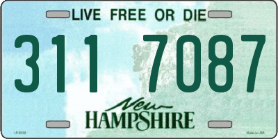 NH license plate 3117087