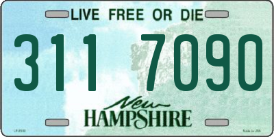 NH license plate 3117090