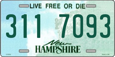 NH license plate 3117093