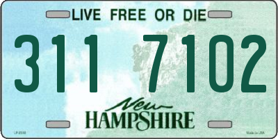 NH license plate 3117102