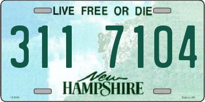 NH license plate 3117104