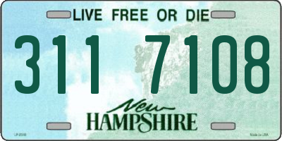 NH license plate 3117108