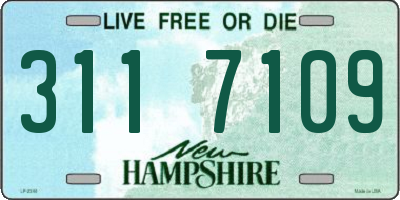 NH license plate 3117109