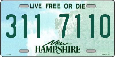 NH license plate 3117110