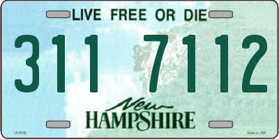 NH license plate 3117112