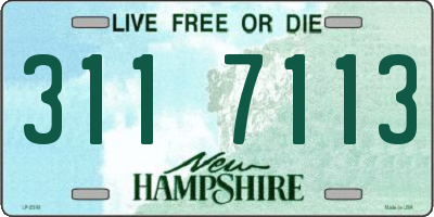 NH license plate 3117113