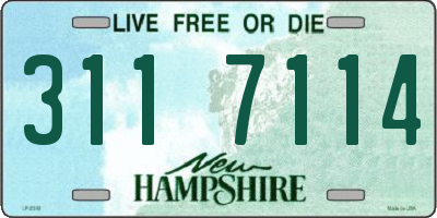 NH license plate 3117114