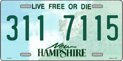 NH license plate 3117115