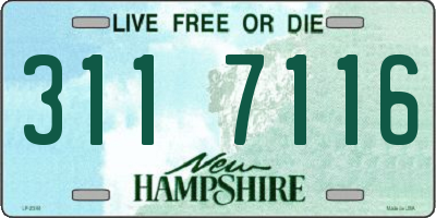 NH license plate 3117116