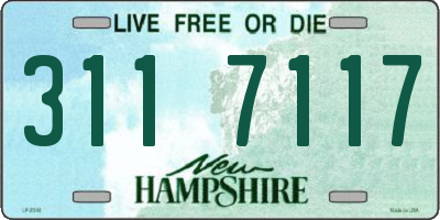 NH license plate 3117117