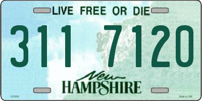 NH license plate 3117120