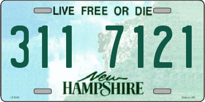 NH license plate 3117121