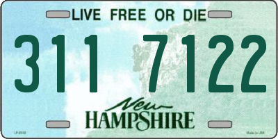 NH license plate 3117122