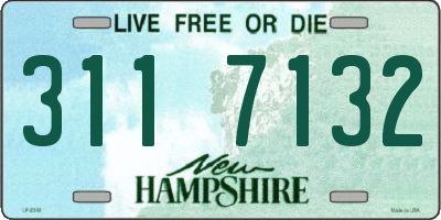 NH license plate 3117132